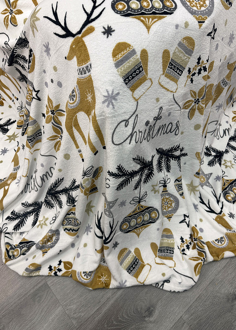 Плед-покривало Decorator WellSoft 200х220 см з різдвяним принтом Різнобарвний (87-179) Київ - фото 8