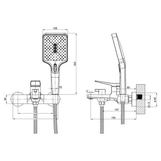 Смеситель для ванны Mixxus Premium Degas 009 EURO MI8248 Харьков