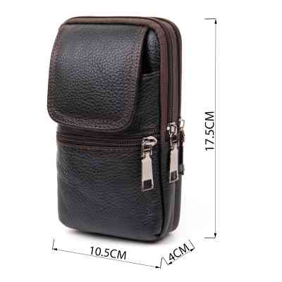 Сумка Vintage Унісекс на пояс на два відділення Коричнева (20427) Вінниця