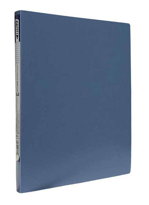 Швидкозшивач пластиковий A4 "4Office" 4-213-06 +кишеня 500мкн, син.,PP, шт Київ - фото 1