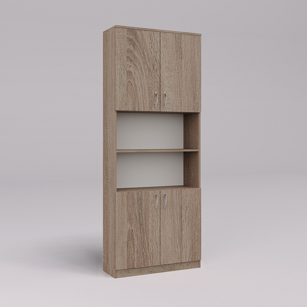 Шкаф офисный ОШ-3, Дуб Сонома Трюфель, 800/340/2100 Львов - изображение 1