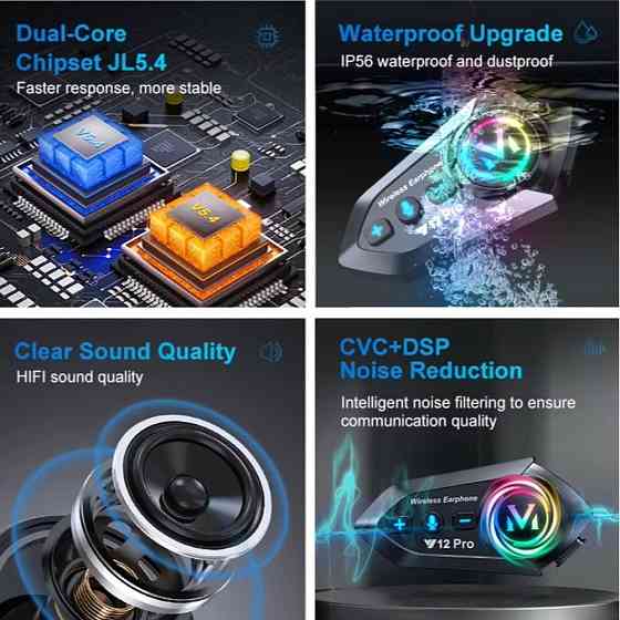 Мотогарнітура Helmet Y12 Pro Луцк