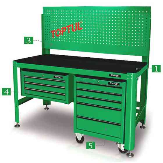 Панель для верстака TOPTUL (20 крючков) TAAH1606 Чернигов