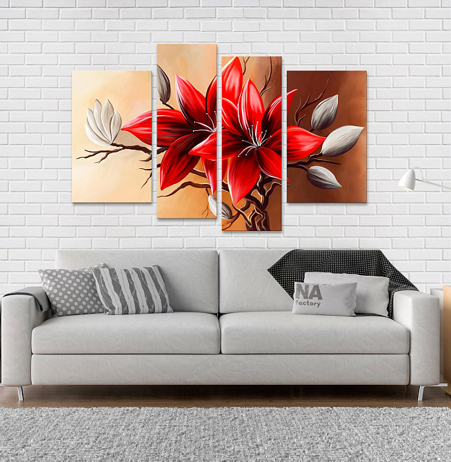 Модульна картина Абстракція Квіти Art-109_4 Київ - фото 2