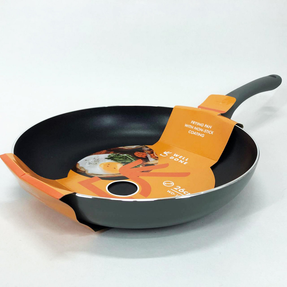 Антипригарная сковорода без масла WELL, Качественные кухонные сковородки, Сковорода глубокая для дома PF-12 Львов - изображение 5