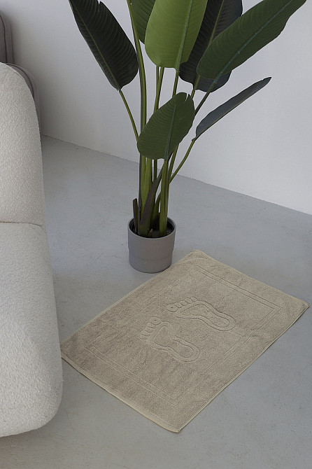 Махровий рушник для ніг Ideal Textile 50х70 килимок світло-бежевий 700 г/м2 (56861171) Чернівці - фото 3