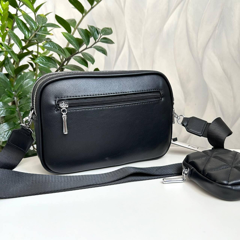 Брендова жіноча сумка крос-боді. Жіноча чорна сумка маленька через плече. 8862 Київ - фото 8