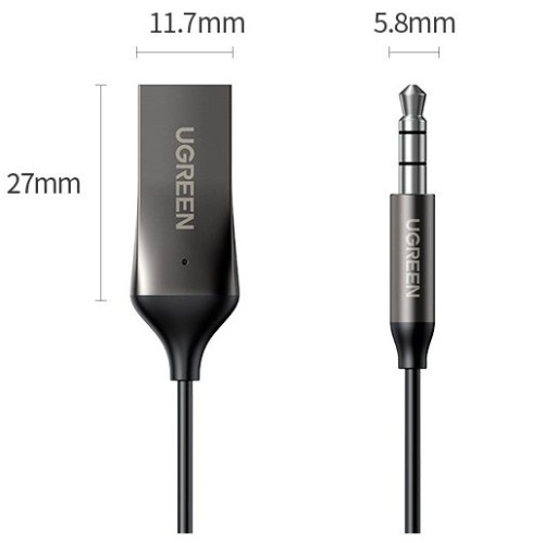 Адаптер Bluetooth 5.0 Aux with mic CM309 UGREEN Black Вінниця - фото 4