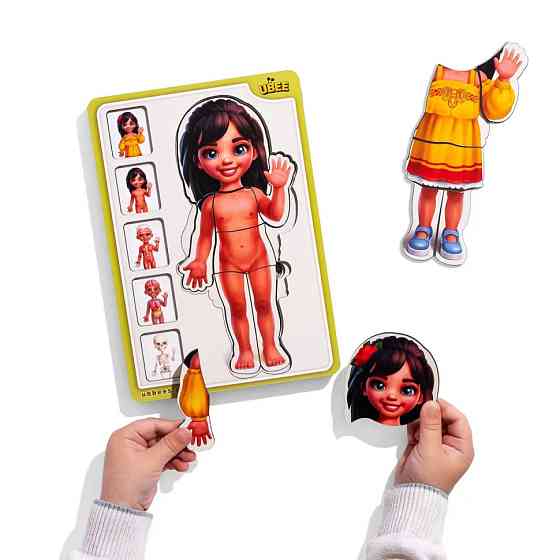 Дерев'яний пазл-вкладиш "Анатомія людини - дівчинка-2" (ПСД263) PSD263 будова тіла Вінниця