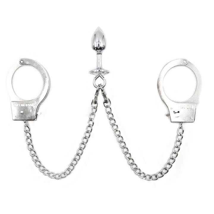 Наручники з ланцюгами та анальною пробкою - Садо-мазо Вінниця - фото 2