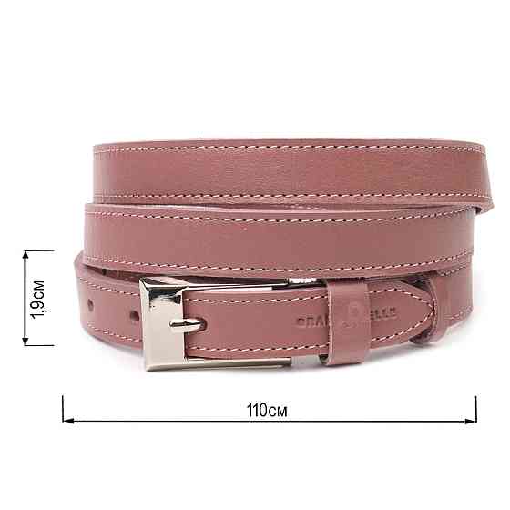 Отличный женский ремень из натуральной кожи Grande Pelle 21448 Розовый Киев