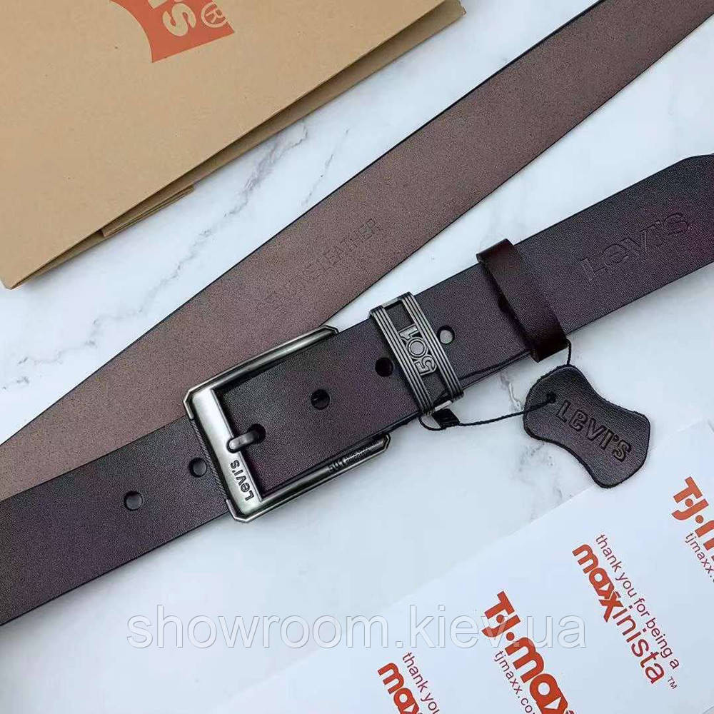 Мужской кожаный ремень в подарочной упаковке (514) Киев - изображение 3