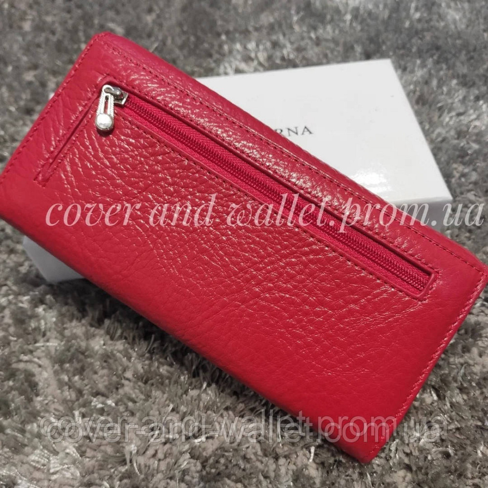 Класичний шкіряний жіночий гаманець червоного кольору Marco Coverna N3 Київ - фото 8