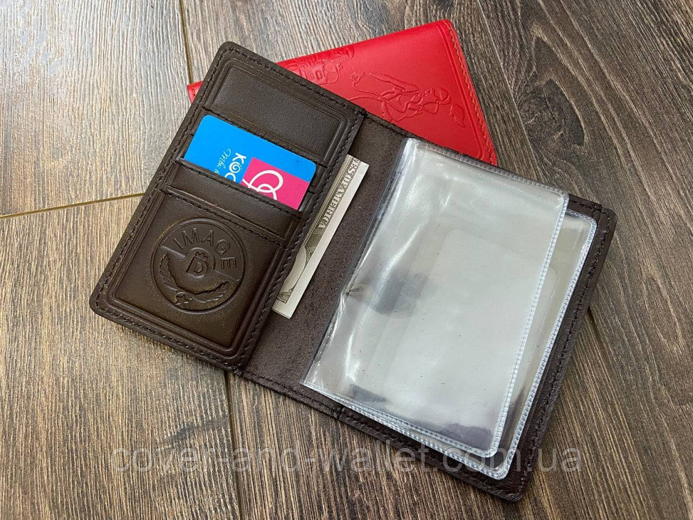 Жіноча шкіряна обкладинка для документів водія Київ - фото 3