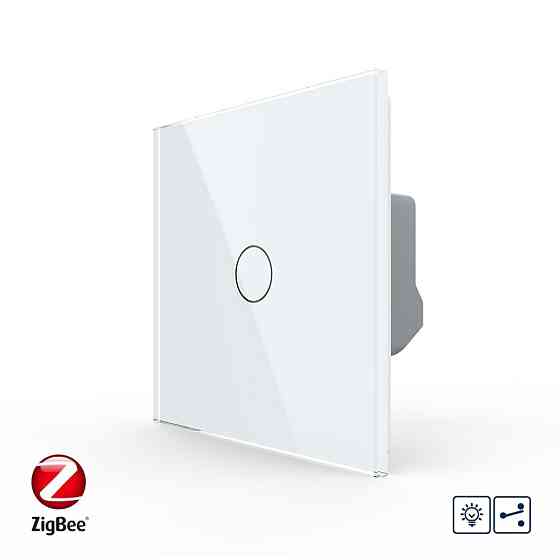 LIVOLO Розумний сенсорний прохідний/перехресний диммер Livolo білий ZigBee (VL-C7FC1SD1Z-2GWP) Коломыя