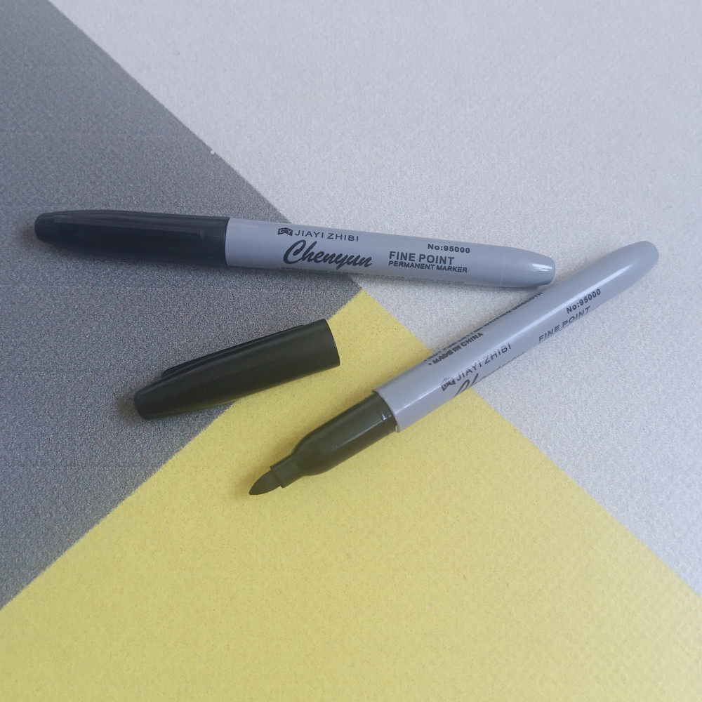 Маркер перманентний Чорний тонкий Київ - фото 1