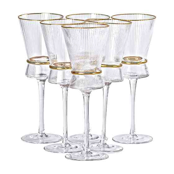 Набір з 6 келихів з високими тонкими ніжками, 300 мл, для вина HP-16-7 Київ