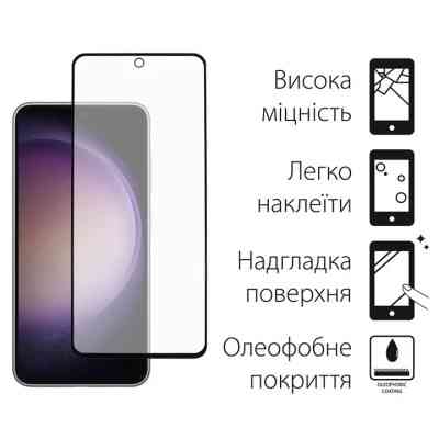 Чехол для мобильного телефона Dengos Kit for Samsung Galaxy S23 FE case + glass (Black) (DG-KM-11) Винница