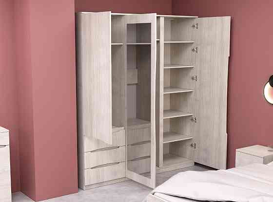 Шкаф Дельта 2, Дуб Шамоні Світлий, 1800х550х2100 Львов