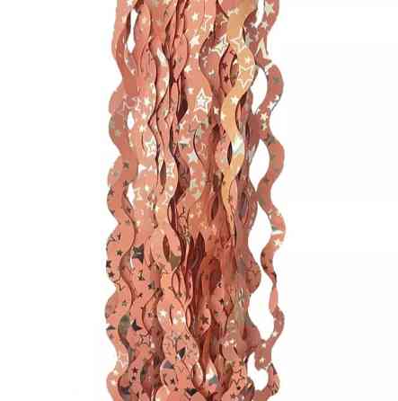 Дождик для фотозоны волнистый с принтом звездочек 2 м на 1 м персиковый Киев