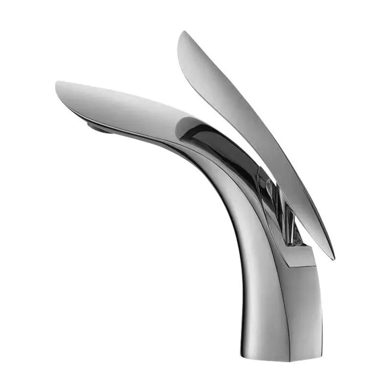 Змішувач латунний для раковини одноважільний кран для умивальника WanFan для ванної кімнати Хром Кам'янець-Подільський - фото 1