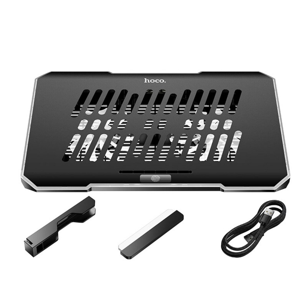 Підставка для ноутбука HOCO DH19 Cool RGB notebook cooling stand Black (6942007624824) Киев - изображение 4