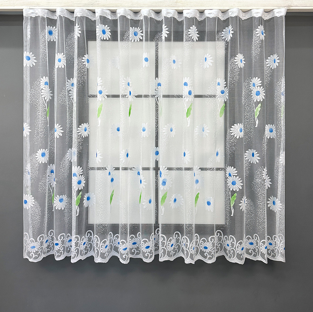 Короткая тюль, высота 1,5 м., жаккард цвет белый 1898т Киев - изображение 2