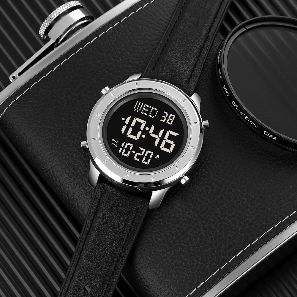 Skmei 1864LSIBK Silver-Black Leather SBR Киев - изображение 4