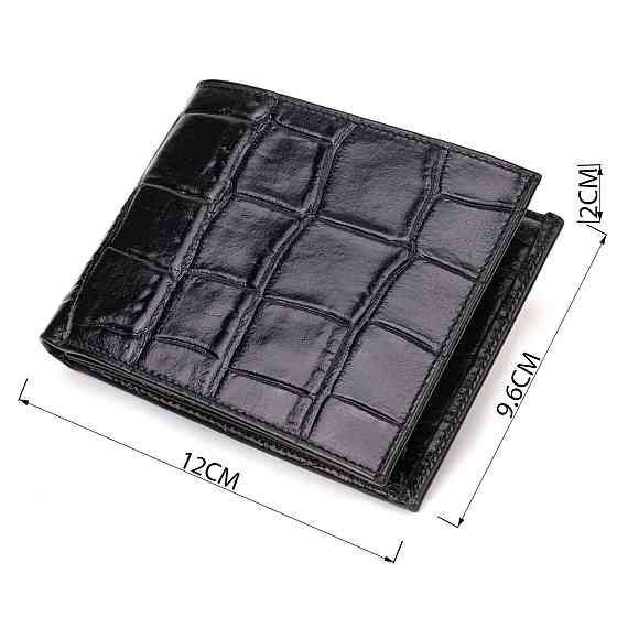 Модный кошелек для мужчин из натуральной кожи с тиснением под крокодила CANPELLINI 21925 Черный Киев
