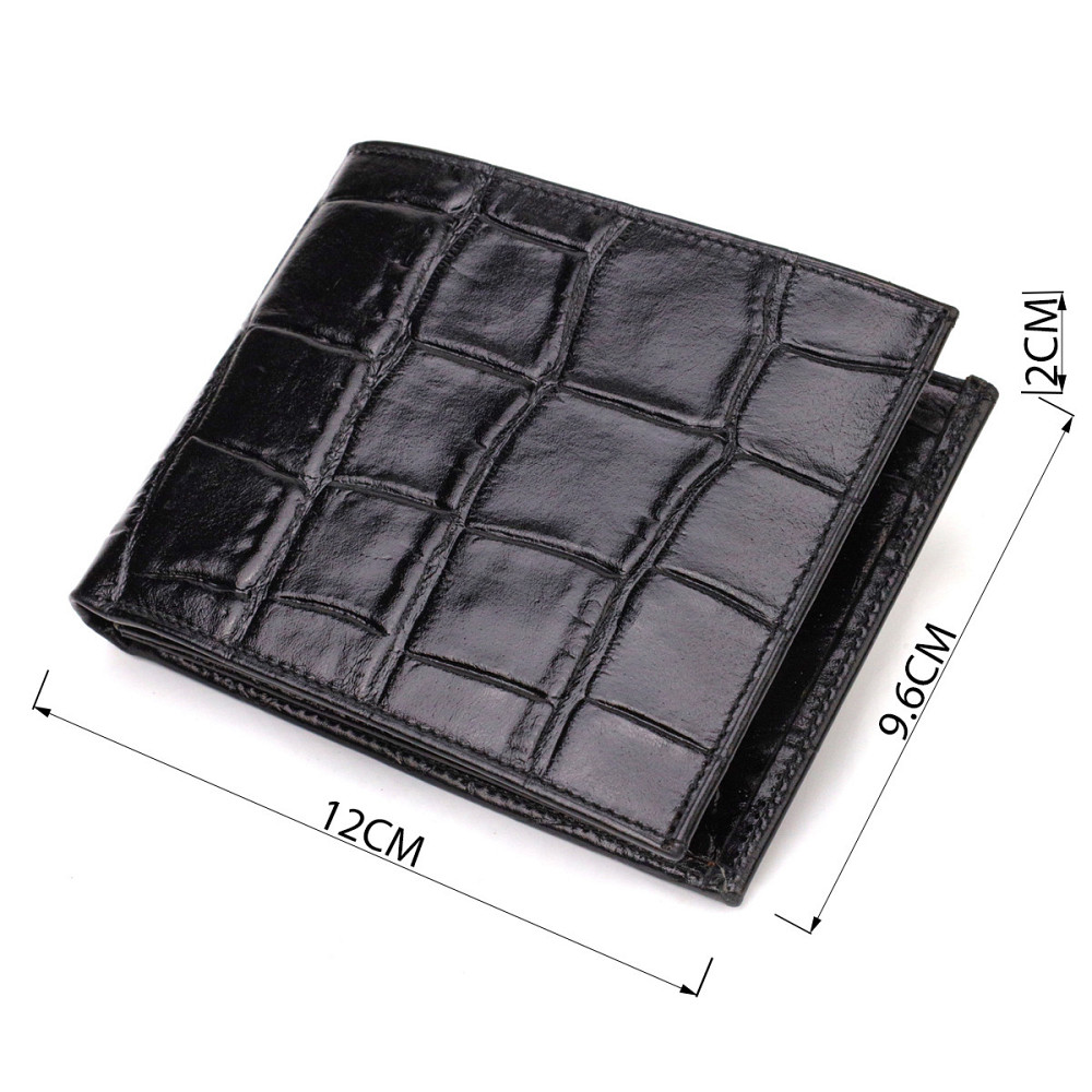 Модный кошелек для мужчин из натуральной кожи с тиснением под крокодила CANPELLINI 21925 Черный Киев - изображение 3