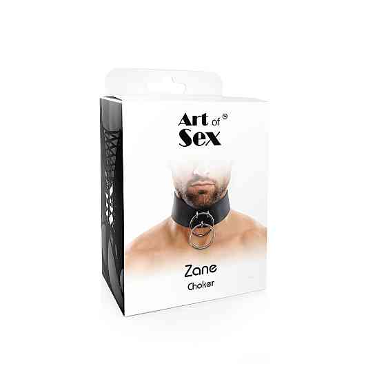 Чоловічий чокер із натуральної шкіри Art of Sex - Zane Collar Sex Aura Київ