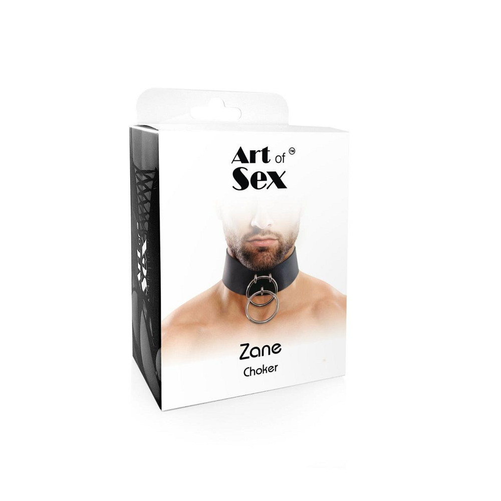 Чоловічий чокер із натуральної шкіри Art of Sex - Zane Collar Sex Aura Київ - фото 4