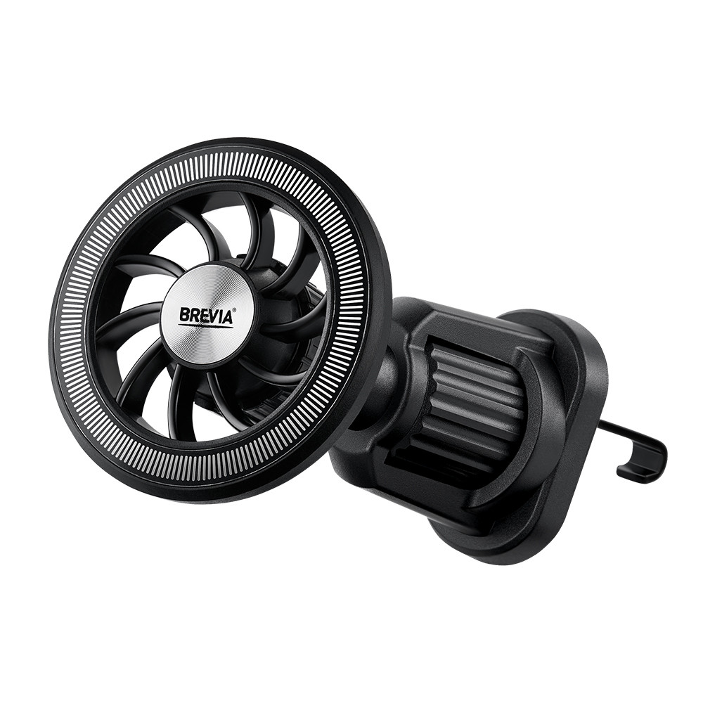 Тримач телефону автомобільний Brevia Air Vent Pro MagRING для дефлектора, магнітний Magsafe, чорний Львів - фото 1