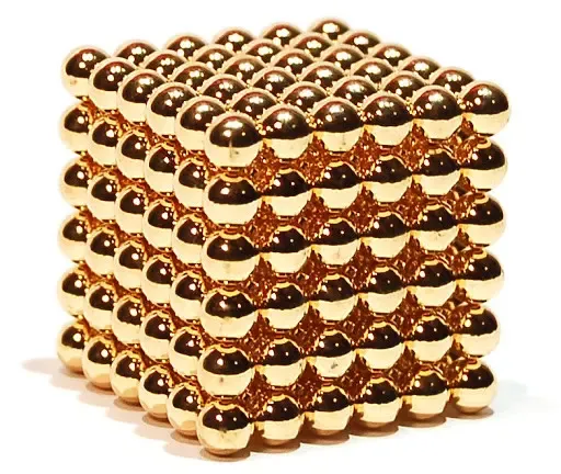 Головоломка Неокуб золотой NeoCube в боксе 216 шариков металлический 5 мм Коломыя