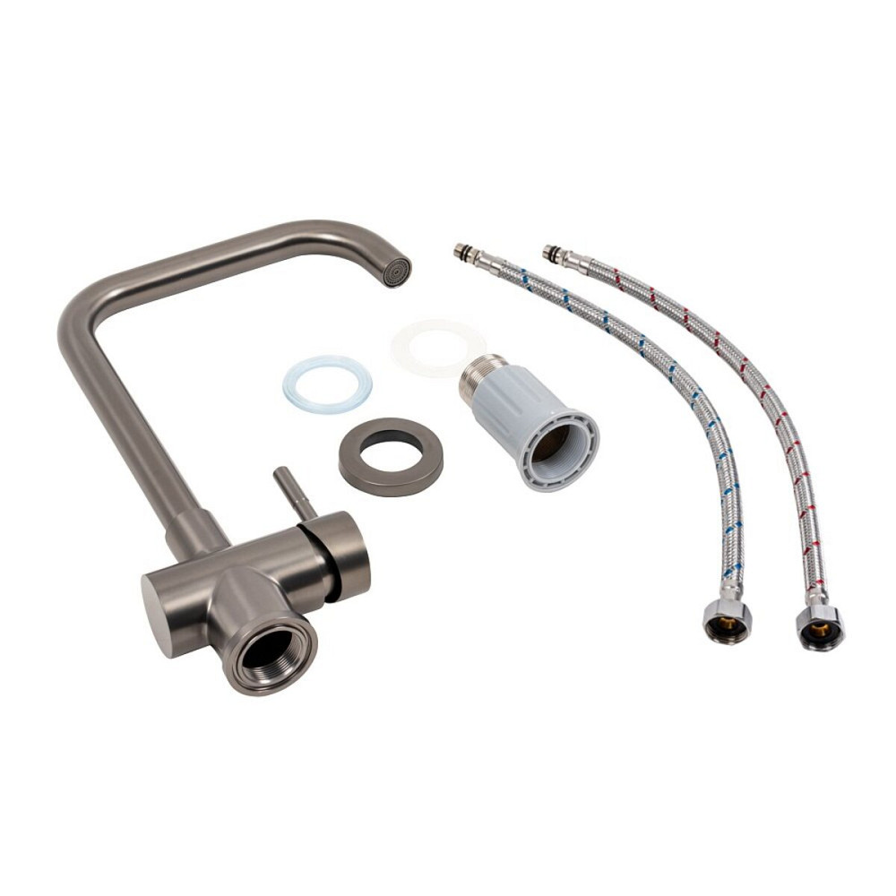 Кухонний змішувач Platinum FC-6 PVD чорний Коломыя - изображение 4