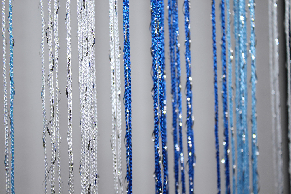 Штори-нитки "Кісея" з люрексом Синій із блакитно-білим 300х300см 1 шт (61-027) Київ - фото 8