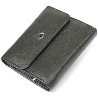 Гаманець ST Leather З натуральної шкіри Зелений (23074) Вінниця