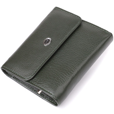 Гаманець ST Leather З натуральної шкіри Зелений (23074) Вінниця - фото 1