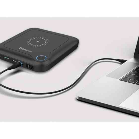 УМБ Sandberg 24000 mAh All-in1 Laptop 12-24V/4А, USB, Type-C OUT PD (420-57) Киев