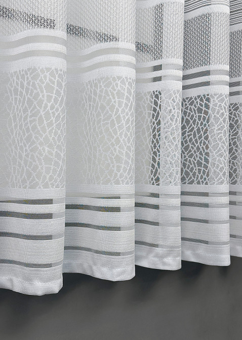 Короткий тюль VR-Textil 1951т Жаккард Белый 300х145 см (42-0898) Киев - изображение 6