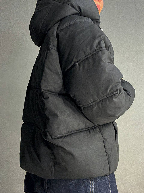 Куртка женская Haiziyuan 8589 средняя длина с капюшоном черная, черный, L Киев - изображение 19