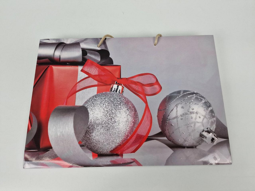 Паперові пакети великий горизонтальний 36/22/10 новорічний-15 (12 шт.) Харків - фото 2