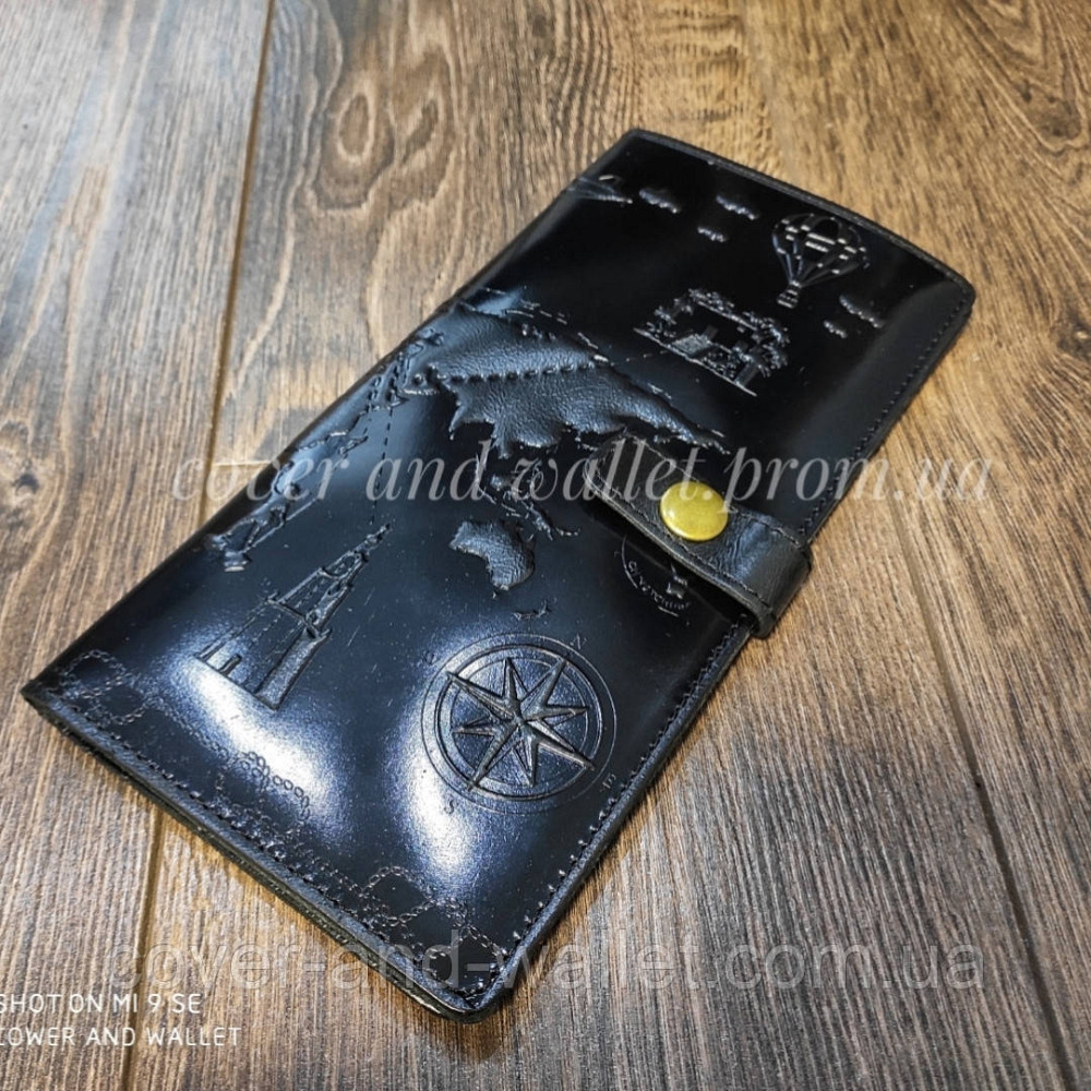 Кожаный черный тревел-кейс Hi Art Киев - изображение 1