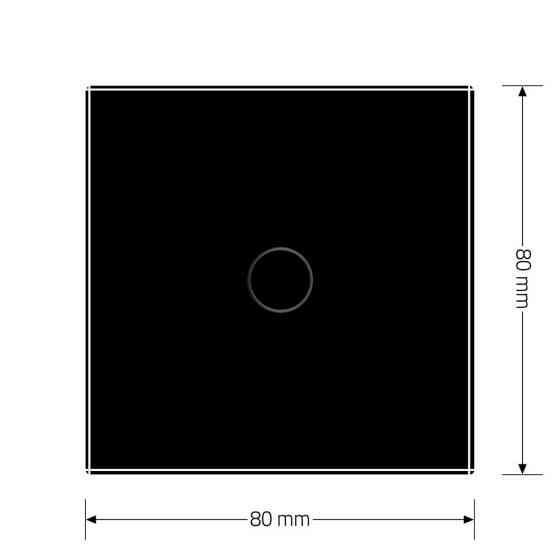 LIVOLO Розумний сенсорний Wi-Fi вимикач 1 сенсор LIVOLO чорний матове скло Коломыя