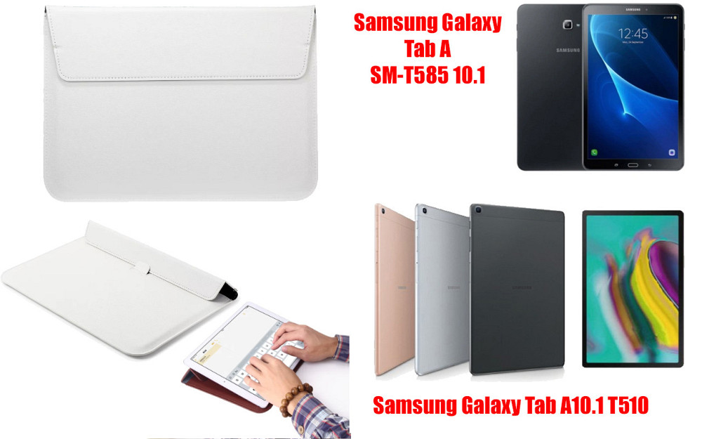 Чехол-конверт VitoCase для Samsung Galaxy Tab A T585, T510, с функцией подставки для планшета Белый Киев - изображение 1