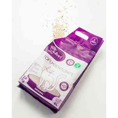 Наповнювач для туалету Velvet Paw TOFU з бентонітом, оригінальний (2 мм) 2.6 кг (TOF70021) Вінниця