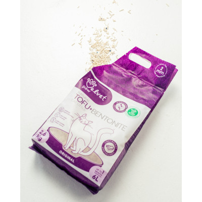 Наповнювач для туалету Velvet Paw TOFU з бентонітом, оригінальний (2 мм) 2.6 кг (TOF70021) Вінниця - фото 4