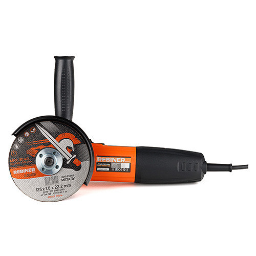 Кутова шліфмашина (125 мм, 750 Вт) Rebiner RAG-1050E з регулятором і стабілізацією обертів Львів - фото 8