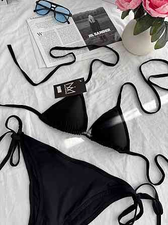 Женский базовый раздельный купальник на завязках турецкий бифлекс Одесса