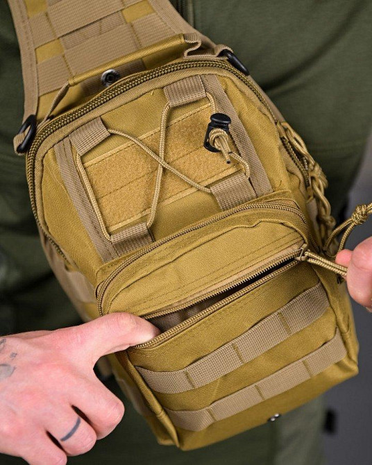 Тактична сумка нагрудна triada кайот Одеса - фото 4